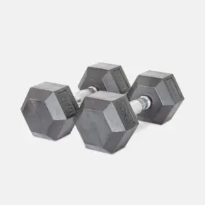REBEL RUBBER HEXAGONAL DUMBBELLS 4kg pair 