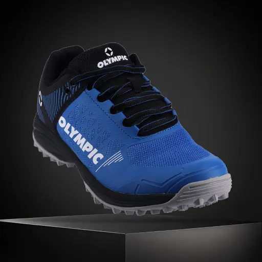 [FWOLYMHOCB.8] Olympic Match Mens Hockey Boots  Royal/Black size 8 